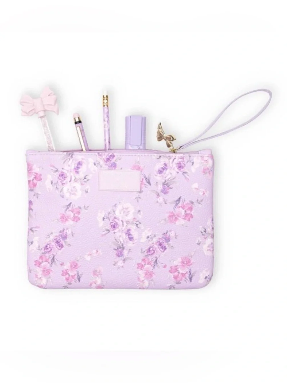 NWT LoveShackFancy × Target - Yoobi Happy Thoughts Flat Zip Pencil Case Hibiscus